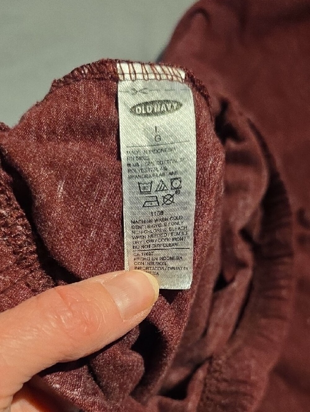 Old Navy Marled Burgundy Women's Leggings - Picture 2 of 9